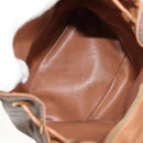 CELINE Macadam Canvas Backpack PVC Leather Brown Gold Auth bs31713-27