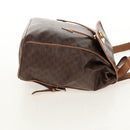 CELINE Macadam Canvas Backpack PVC Leather Brown Gold Auth bs31713-5