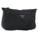 PRADA Shoulder Bag Nylon Black Silver Auth bs31714-1