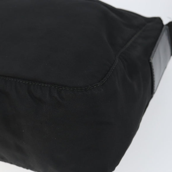 PRADA Shoulder Bag Nylon Black Silver Auth bs31714