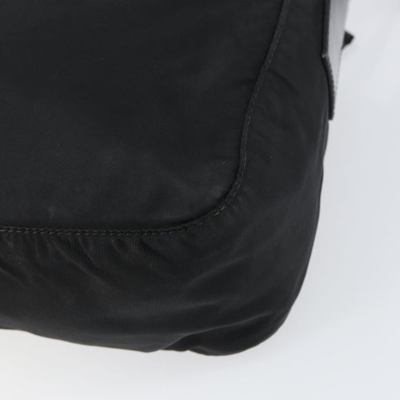 PRADA Shoulder Bag Nylon Black Silver Auth bs31714