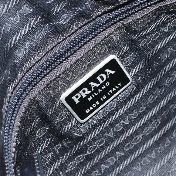 PRADA Shoulder Bag Nylon Black Silver Auth bs31714