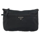 PRADA Shoulder Bag Nylon Black Silver Auth bs31714-13