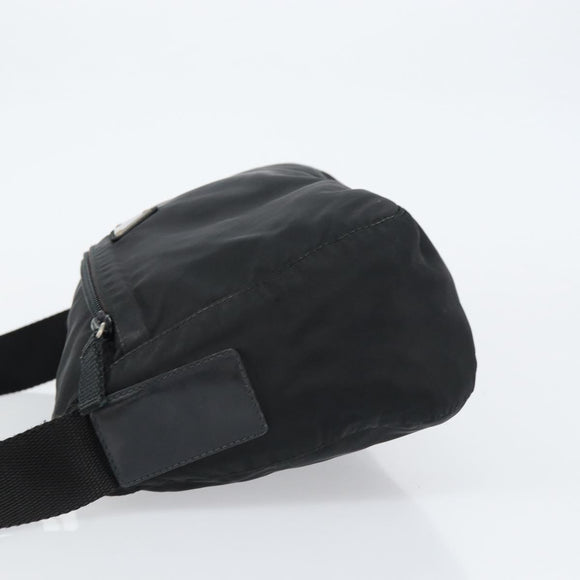 PRADA Shoulder Bag Nylon Black Silver Auth bs31714