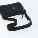 PRADA Shoulder Bag Nylon Black Silver Auth bs31714-7