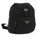 PRADA Backpack Nylon Black Silver Auth bs31715-1