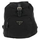 PRADA Backpack Nylon Black Silver Auth bs31715-2