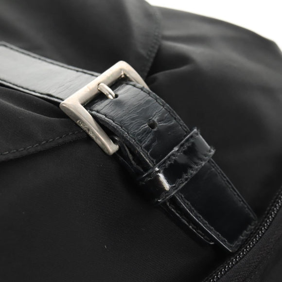 PRADA Backpack Nylon Black Silver Auth bs31715