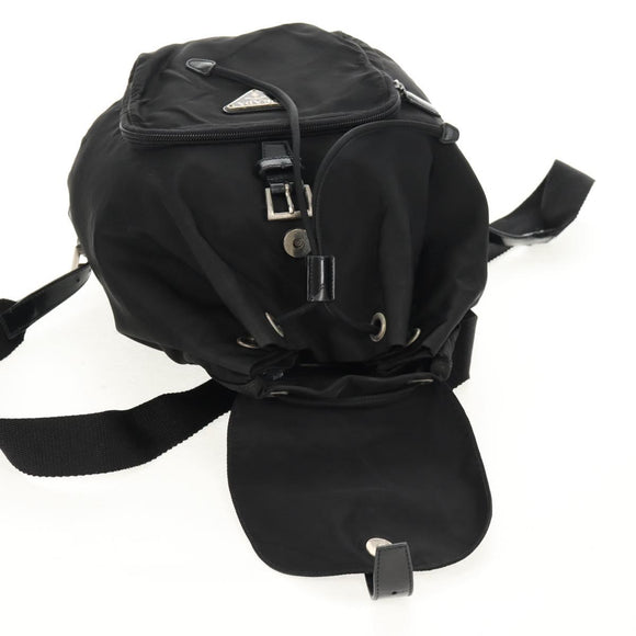 PRADA Backpack Nylon Black Silver Auth bs31715