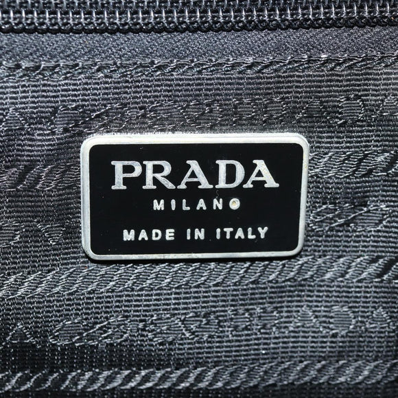 PRADA Backpack Nylon Black Silver Auth bs31715