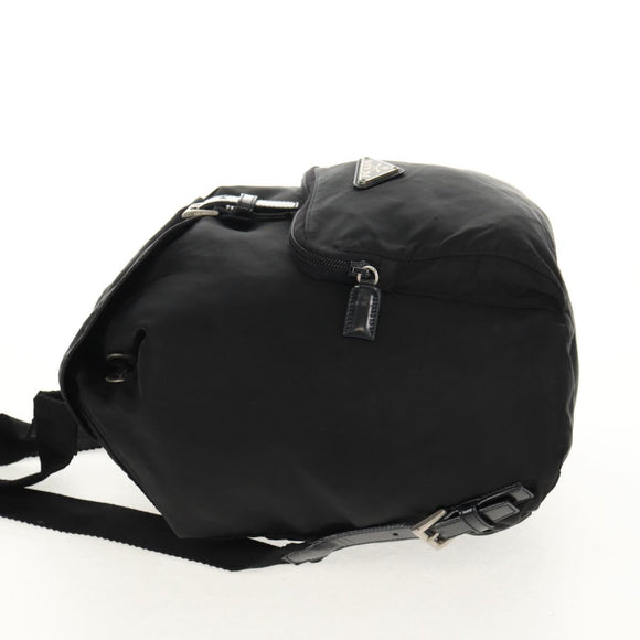 PRADA Backpack Nylon Black Silver Auth bs31715