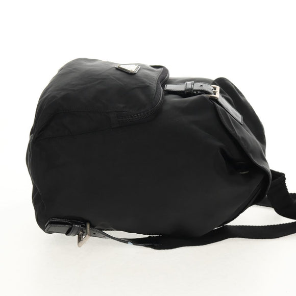 PRADA Backpack Nylon Black Silver Auth bs31715