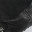 PRADA Shoulder Bag Nylon Leather Black Silver Auth bs31716-11