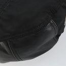 PRADA Shoulder Bag Nylon Leather Black Silver Auth bs31716-12