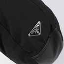 PRADA Shoulder Bag Nylon Leather Black Silver Auth bs31716-15