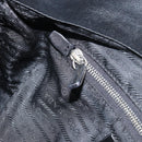 PRADA Shoulder Bag Nylon Leather Black Silver Auth bs31716-21