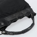 PRADA Shoulder Bag Nylon Leather Black Silver Auth bs31716-6