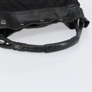 PRADA Shoulder Bag Nylon Leather Black Silver Auth bs31716-7