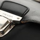 PRADA Business Bag Nylon Leather Black Silver Auth bs31717-16