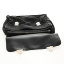PRADA Business Bag Nylon Leather Black Silver Auth bs31717-17