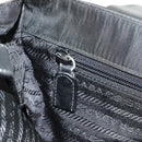 PRADA Business Bag Nylon Leather Black Silver Auth bs31717-29