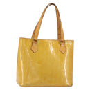 LOUIS VUITTON Monogram Vernis Houston Hand Bag Beige M91004 LV Auth bs31721-1