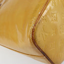 LOUIS VUITTON Monogram Vernis Houston Hand Bag Beige M91004 LV Auth bs31721-17