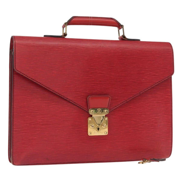 LOUIS VUITTON Epi Serviette Conseiller Business Bag Red M54427 LV Auth bs31722