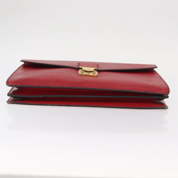 LOUIS VUITTON Epi Serviette Conseiller Business Bag Red M54427 LV Auth bs31722