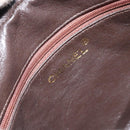 CHANEL Matelasse Fringe Chain Shoulder Bag Lamb Skin Brown Gold CC Auth bs31725-18