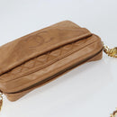 CHANEL Matelasse Fringe Chain Shoulder Bag Lamb Skin Brown Gold CC Auth bs31725-6