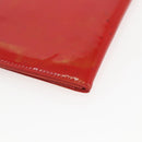 CHANEL Card Case Enamel Red CC Auth bs31726-15