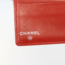 CHANEL Card Case Enamel Red CC Auth bs31726-18