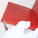 CHANEL Card Case Enamel Red CC Auth bs31726-20