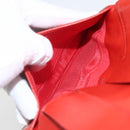 CHANEL Card Case Enamel Red CC Auth bs31726-11