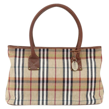 BURBERRY Nova Check Tote Bag Canvas Beige Auth bs31727 - 0