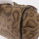 Chloe Etel Hand Bag Leather Beige Gold Auth bs31728-13