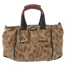 Chloe Etel Hand Bag Leather Beige Gold Auth bs31728-2