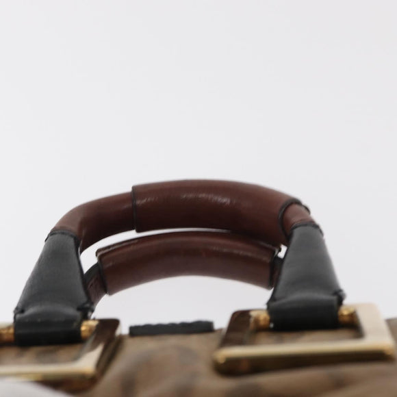 Chloe Etel Hand Bag Leather Beige Gold Auth bs31728