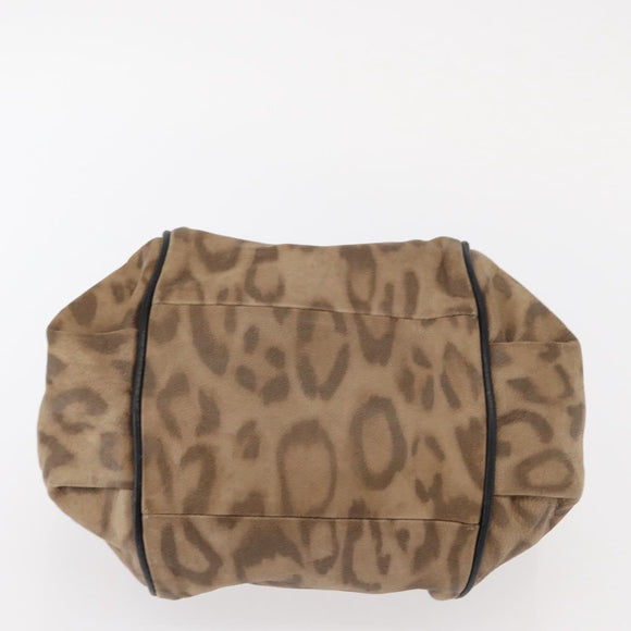 Chloe Etel Hand Bag Leather Beige Gold Auth bs31728