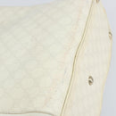 GUCCI GG Supreme Tote Bag PVC Leather White Gold 152630 Auth bs31729-9