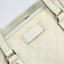 GUCCI GG Supreme Tote Bag PVC Leather White Gold 152630 Auth bs31729-18