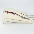 GUCCI GG Supreme Tote Bag PVC Leather White Gold 152630 Auth bs31729-3