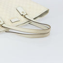 GUCCI GG Supreme Tote Bag PVC Leather White Gold 152630 Auth bs31729-7