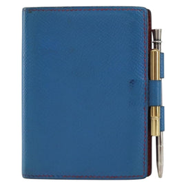 HERMES Agenda PM Day Planner Cover Leather Blue Auth bs31730 - 0