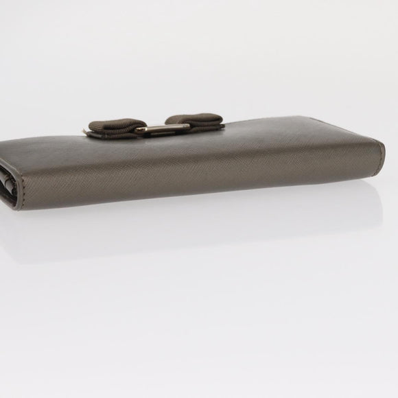 BVLGARI Salvatore Ferragamo Wallet Leather Canvas 2 Set Beige Khaki Auth bs31731