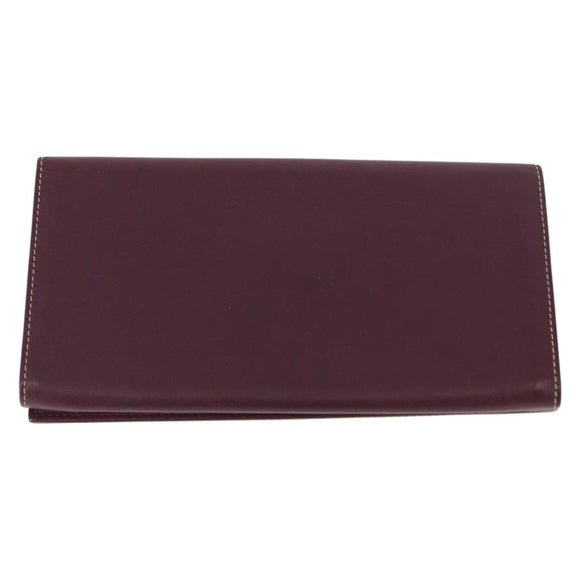 BVLGARI Salvatore Ferragamo Wallet Leather Canvas 2 Set Beige Khaki Auth bs31731