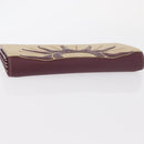 BVLGARI Salvatore Ferragamo Wallet Leather Canvas 2 Set Beige Khaki Auth bs31731-5