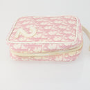 Christian Dior Trotter Canvas Clutch Bag Leather PVC 2 Set Red Pink Auth bs31733-11