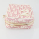 Christian Dior Trotter Canvas Clutch Bag Leather PVC 2 Set Red Pink Auth bs31733-13